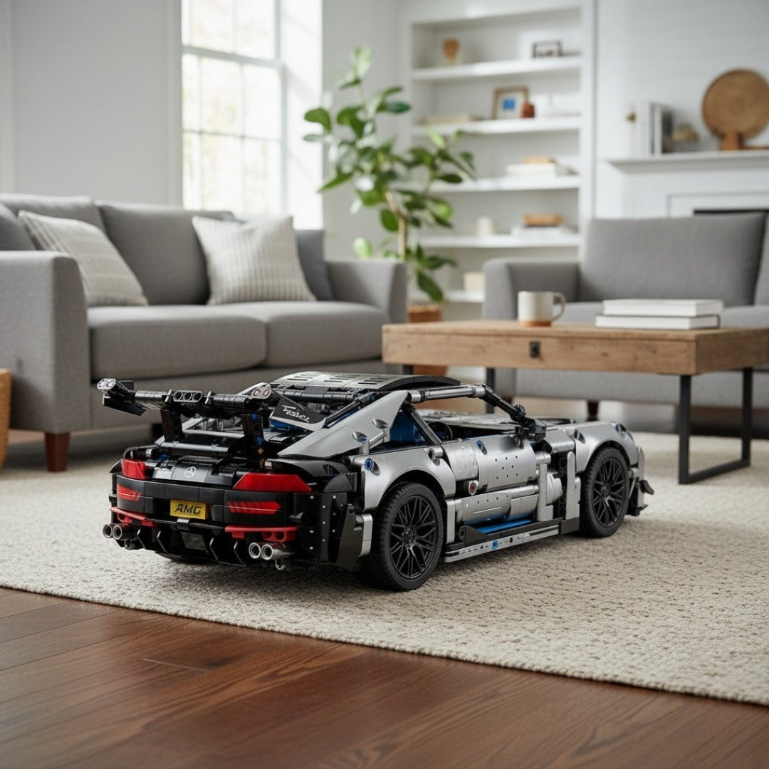 Carro Esportivo Prata Luxo (1647 peças)