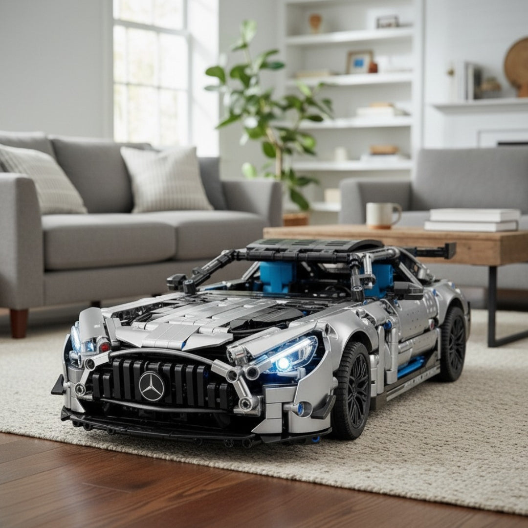Carro Esportivo Prata Luxo (1647 peças)