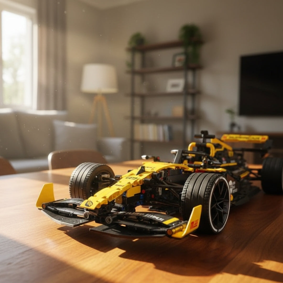 Carro de Corrida F1 Amarelo (1635 peças)