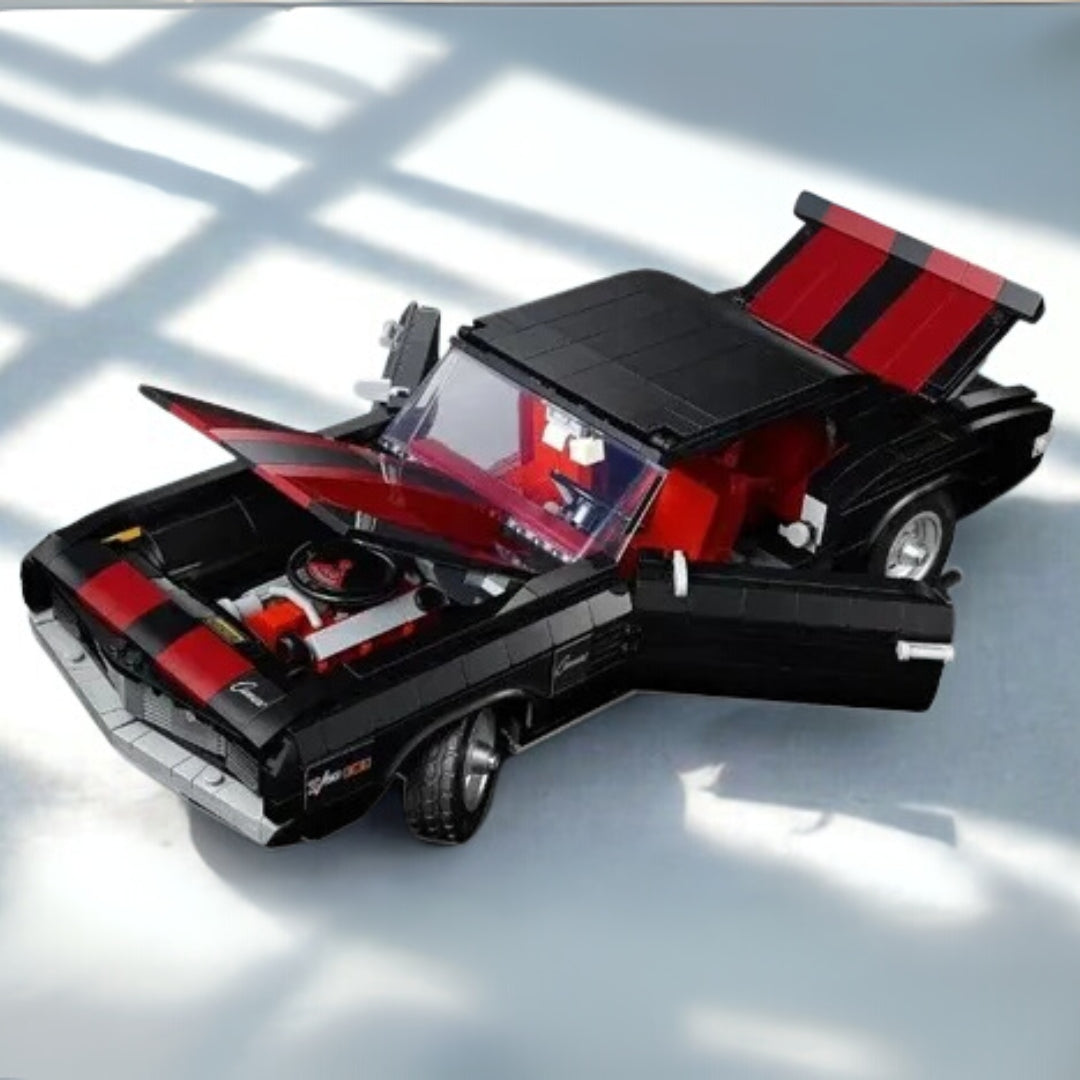 Carro Retrô Muscle Preto (1458 peças)
