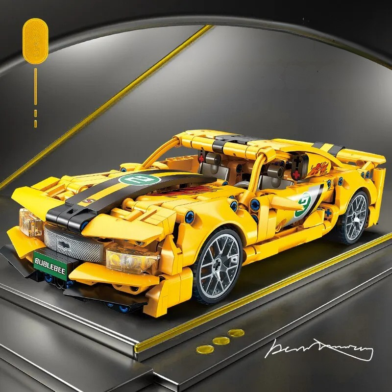 Carro Esportivo Amarelo de Corrida (451 Peças)
