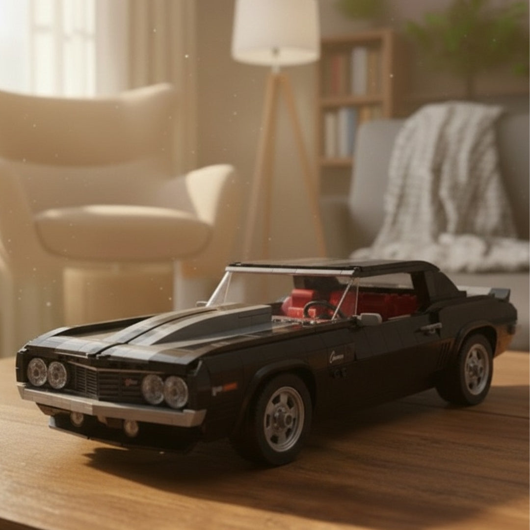 Carro Retrô Muscle Preto (1456 peças)
