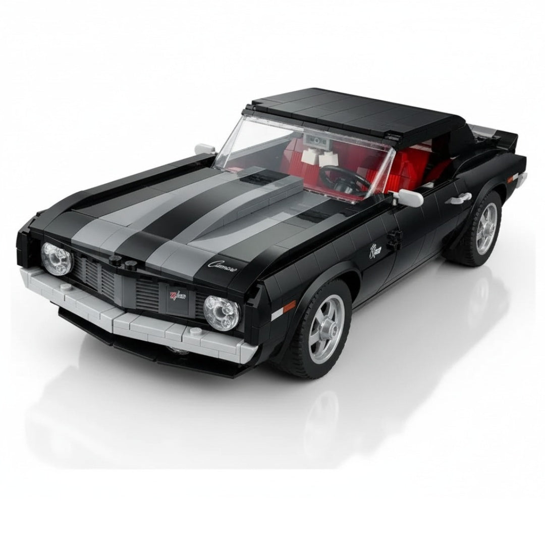 Carro Retrô Muscle Preto (1458 peças)