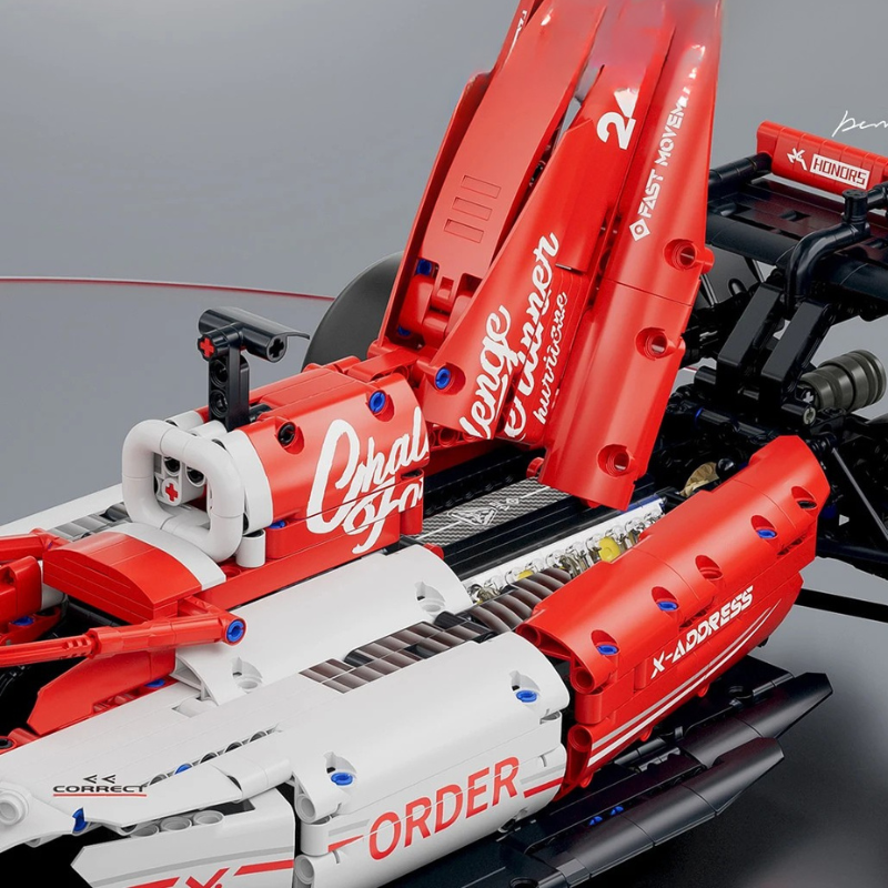 Carro de Corrida F1 Vermelho (1770 peças)