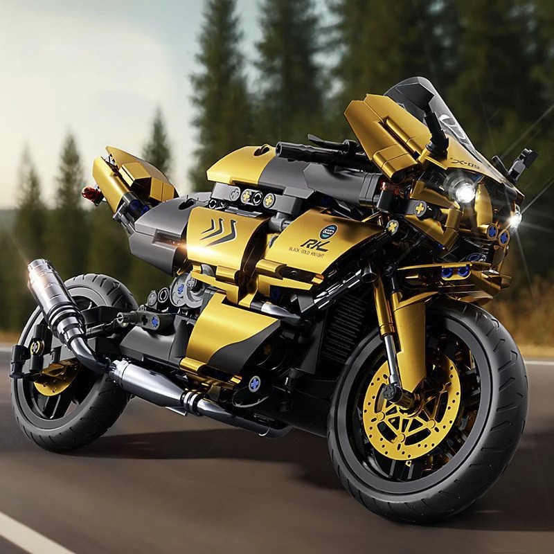 Moto Esportiva Dourada (colocar peças)