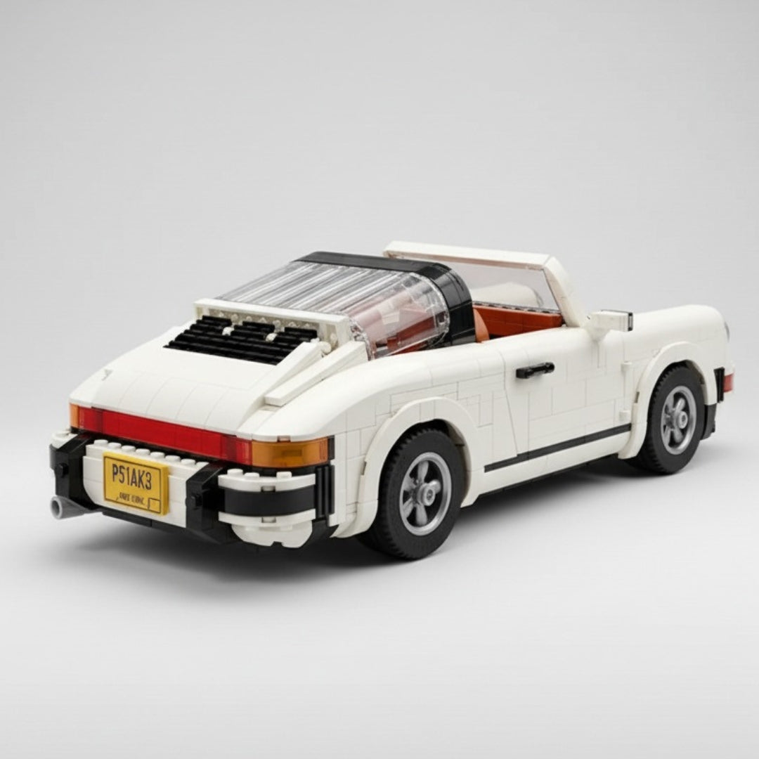Carro Retrô Conversível Branco (1458 peças)