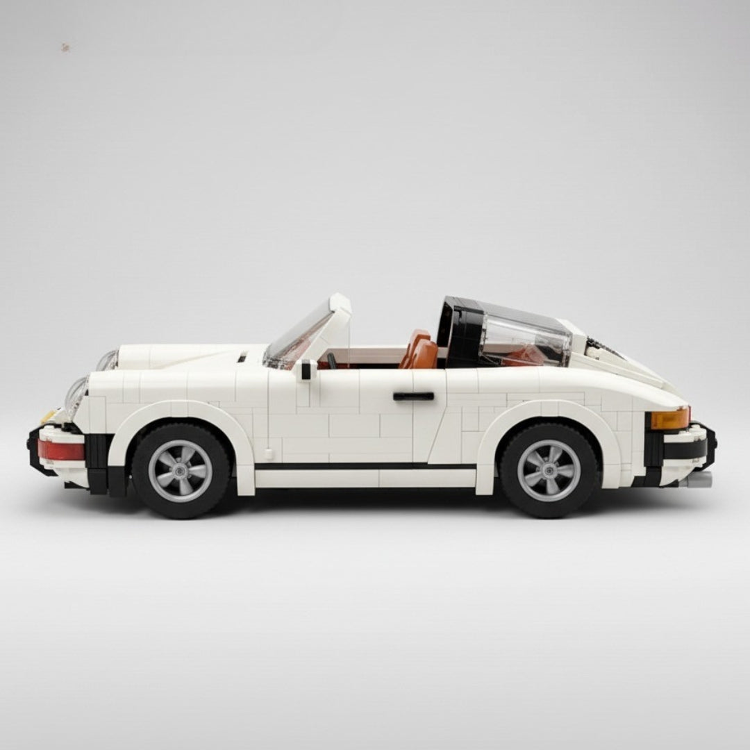 Carro Retrô Conversível Branco (1458 peças)