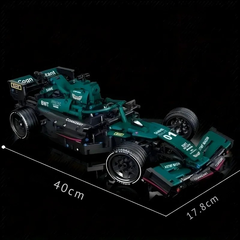 Carro de Corrida F1 Verde (1089 peças)
