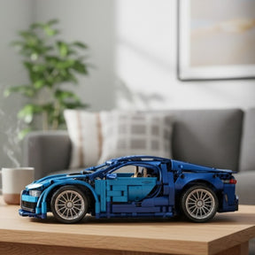 Carro Esportivo Azul Controle Remoto (1229 peças)