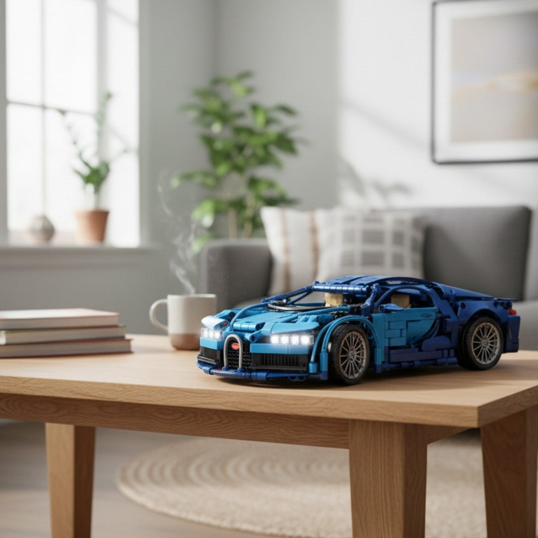 Carro Esportivo Azul Controle Remoto (1229 peças)
