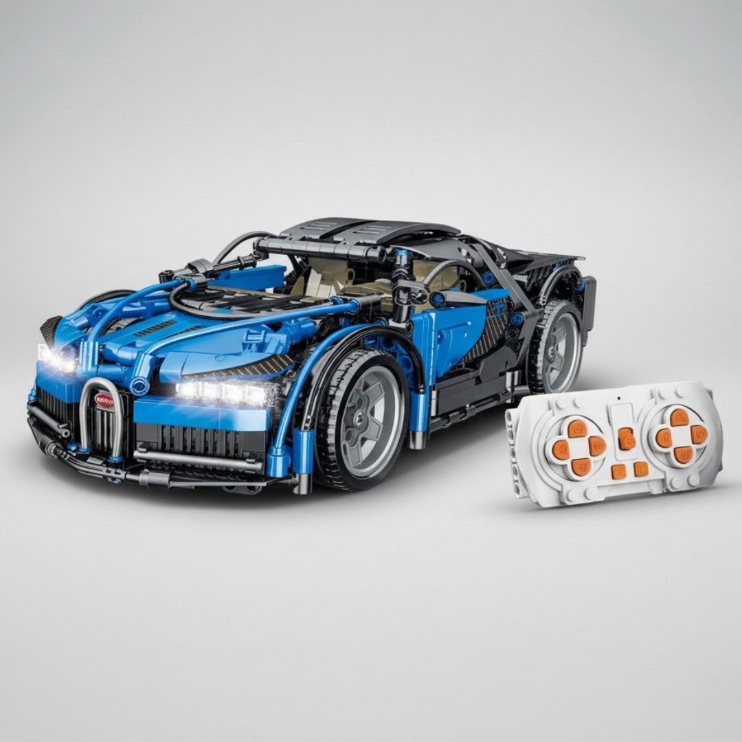 Carro Esportivo Azul Controle Remoto (1229 peças)