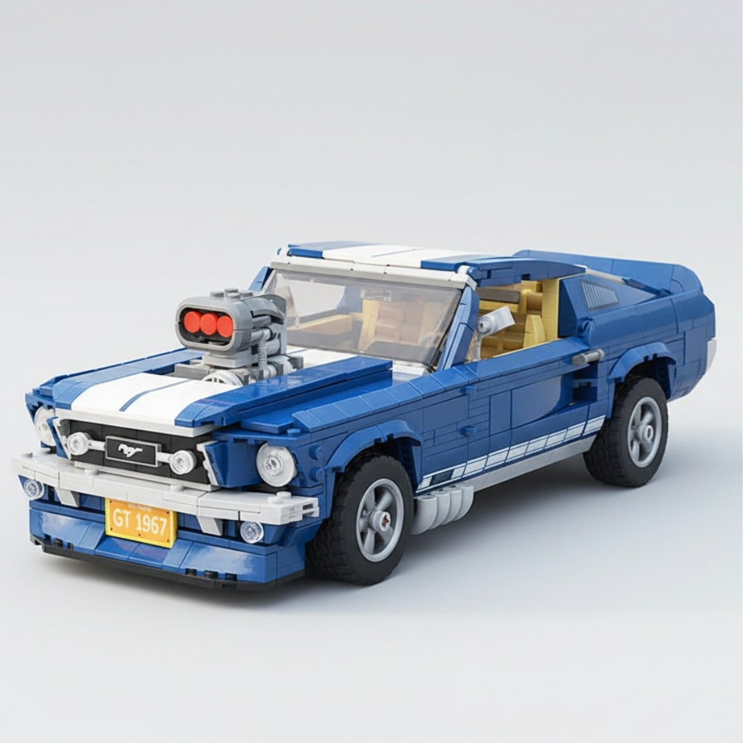 Carro Muscle Car Clássico Azul (1471 peças)