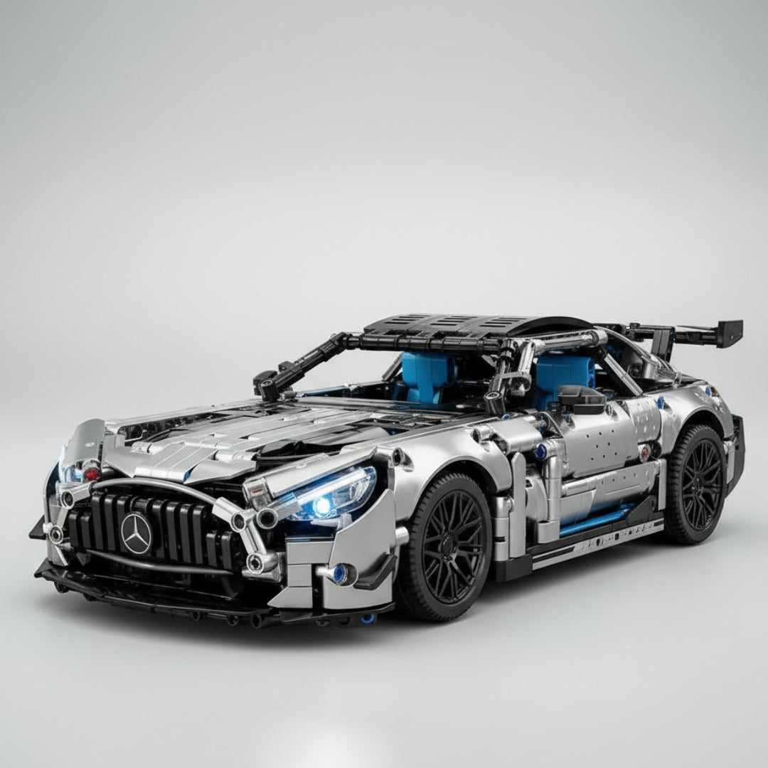 Carro Esportivo Prata Luxo (1647 peças)