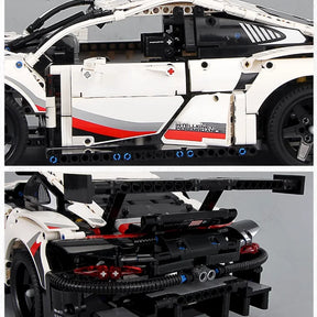Novo 1580PCS Carro de controle remoto Conjunto de construção de carro de corrida esportivo técnico 1:10 com motor e kit de luz de LED Brinquedo para adultos
