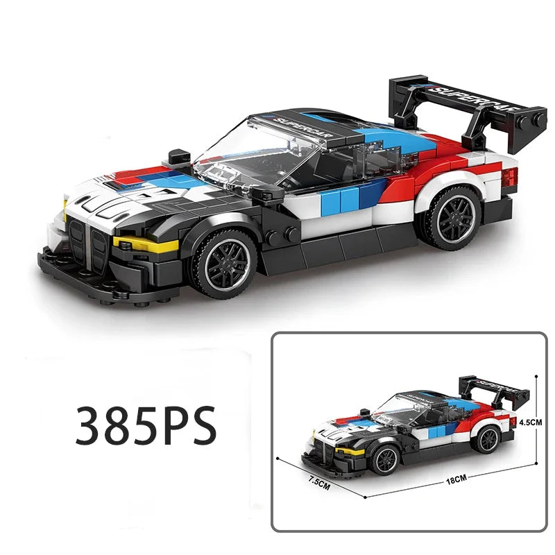 Cidade velocidade campeão carro técnico esportes carro de corrida veículo racer moc blocos de construção brinquedos educativos para crianças meninos presente