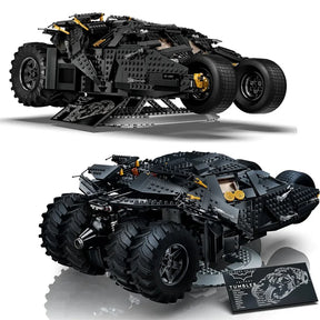 Black Sports Car Building Blocks, Tumbler Bricks Toy, Presente de aniversário, Natal, Compatível, 76240, 76023, 83663, 2049 Pcs