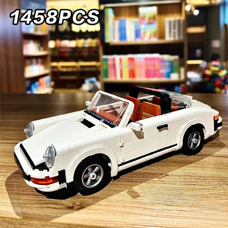 1458 peças nova tecnologia modelo de carro retrô compatível com 10295 blocos de construção modelo clássico decoração brinquedos presentes de natal