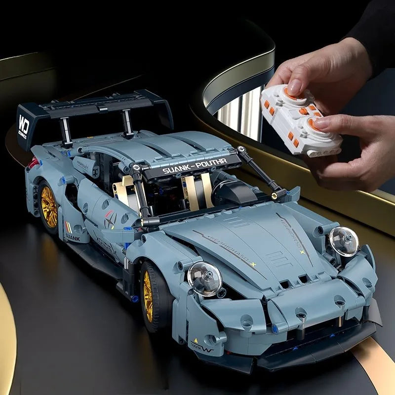 Modelo de carro esportivo de corrida técnico blocos de construção técnica adultos 1:14 diy supercar tijolo quebra-cabeça brinquedos criança adulto presente (1200 + grânulo)