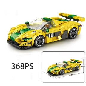 Cidade velocidade campeão carro técnico esportes carro de corrida veículo racer moc blocos de construção brinquedos educativos para crianças meninos presente