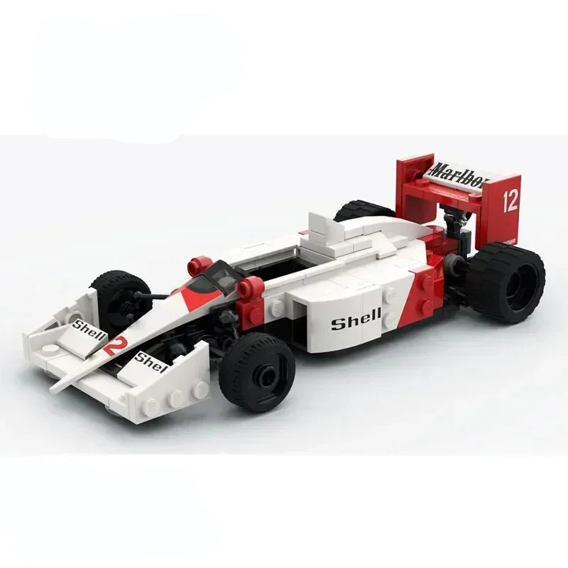 MOC-43077 Formula1:27 Conjunto de carro de corrida clássico emenda bloco de construção modelo 159 peças de bloco de construção crianças brinquedo de aniversário presente