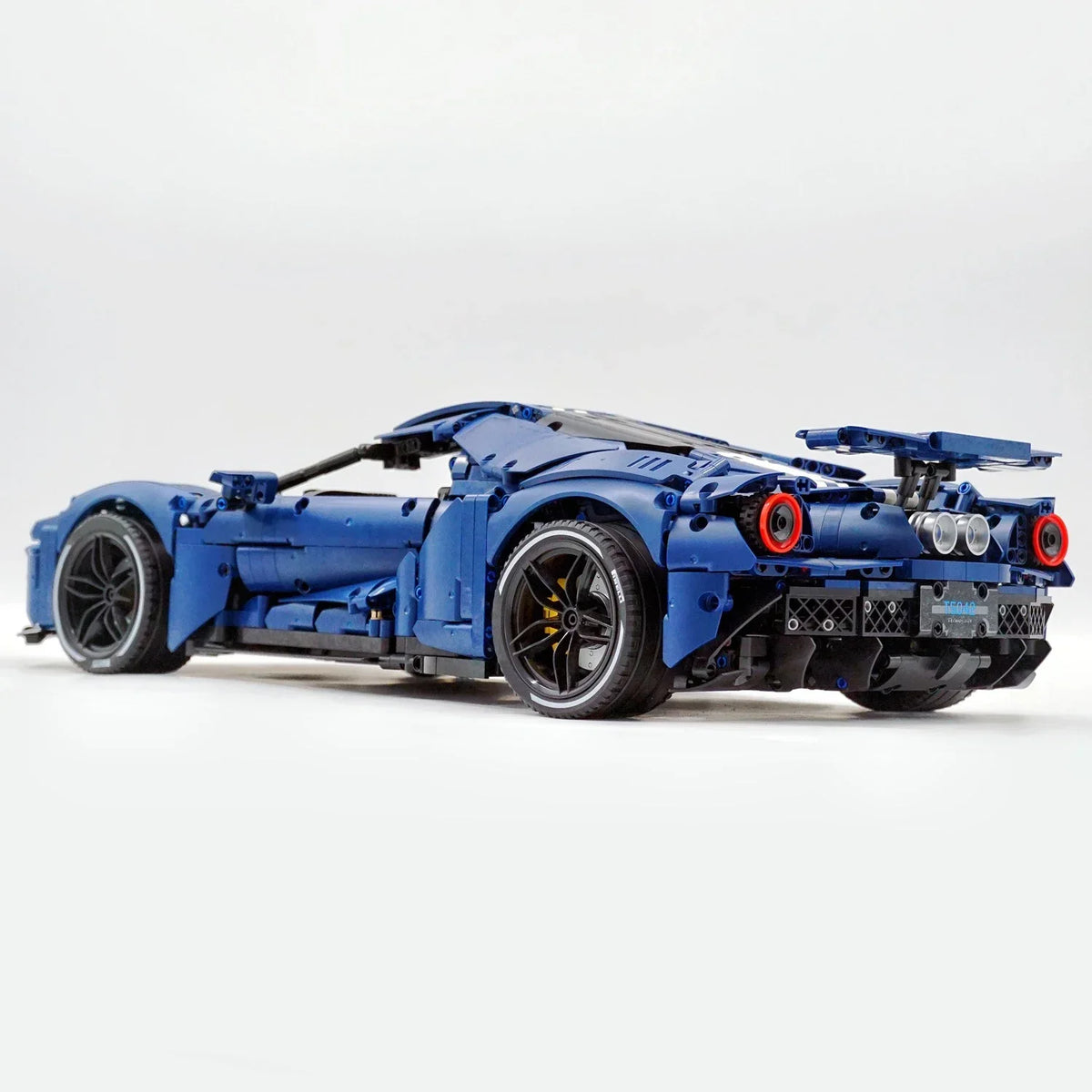 1:8 técnico azul gt super velocidade esporte carro modelo blocos de construção cidade veículo corrida tijolos brinquedos para o presente aniversário do miúdo moc