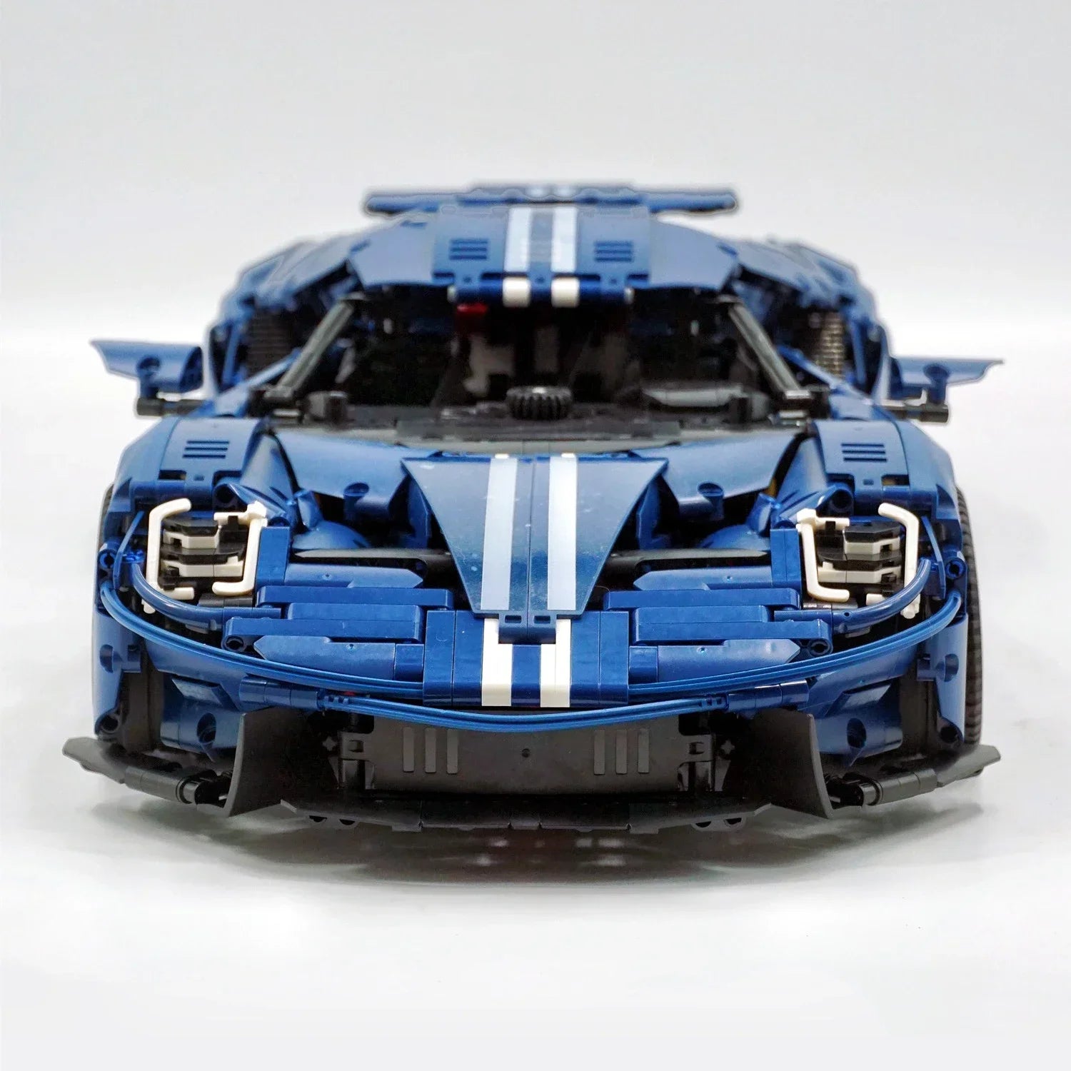 1:8 técnico azul gt super velocidade esporte carro modelo blocos de construção cidade veículo corrida tijolos brinquedos para o presente aniversário do miúdo moc