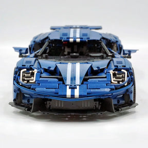 1:8 técnico azul gt super velocidade esporte carro modelo blocos de construção cidade veículo corrida tijolos brinquedos para o presente aniversário do miúdo moc