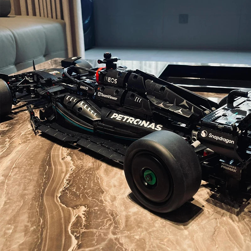 1642 pçs novo técnico f1 w14 e desempenho velocidade carro de corrida blocos de construção tijolo compatível moc veículo modelo carro brinquedo diy presentes