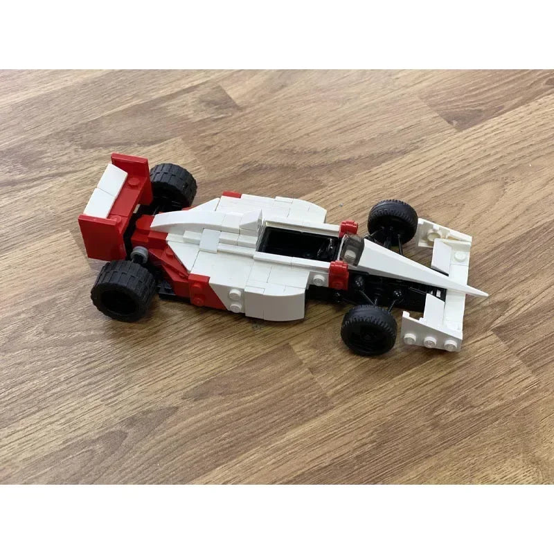 MOC-43077 Formula1:27 Conjunto de carro de corrida clássico emenda bloco de construção modelo 159 peças de bloco de construção crianças brinquedo de aniversário presente