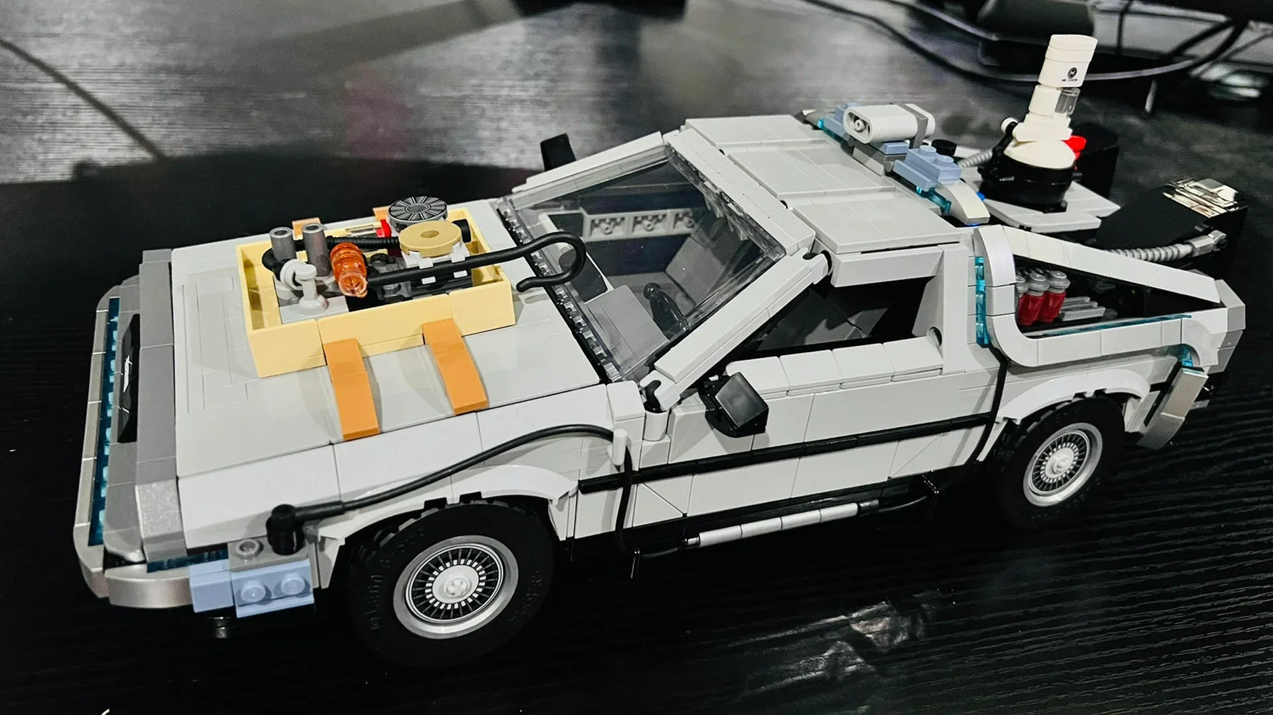 De volta para o futuro máquina do tempo deLorean modelo blocos de construção montagem infantil brinquedo presente do menino