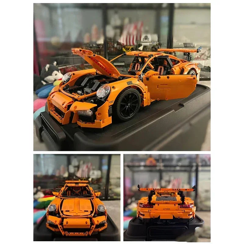 Moc tijolos super velocidade técnico 1:8 escala esporte carro modelo blocos de construção brinquedo para adultos meninos crianças aniversário presentes natal