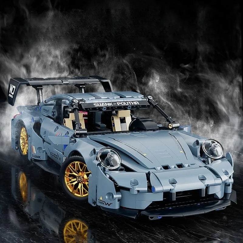 Modelo de carro esportivo de corrida técnico blocos de construção técnica adultos 1:14 diy supercar tijolo quebra-cabeça brinquedos criança adulto presente (1200 + grânulo)