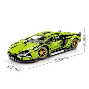 1280 pçs técnico 1:14 sian lambo super esportes blocos de construção carro moc cidade velocidade veículo montar tijolos brinquedos para crianças meninos