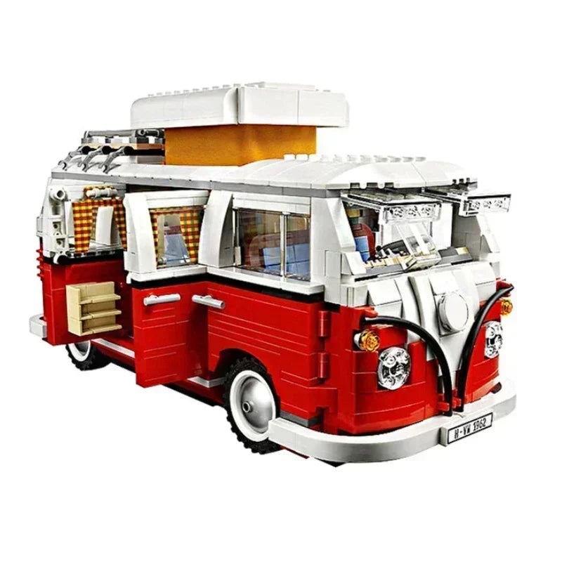 1354pcst1 campista tijolos van carro bluding blocos idéias de alta tecnologia ônibus compatível 10220 brinquedos para o presente de aniversário do miúdo