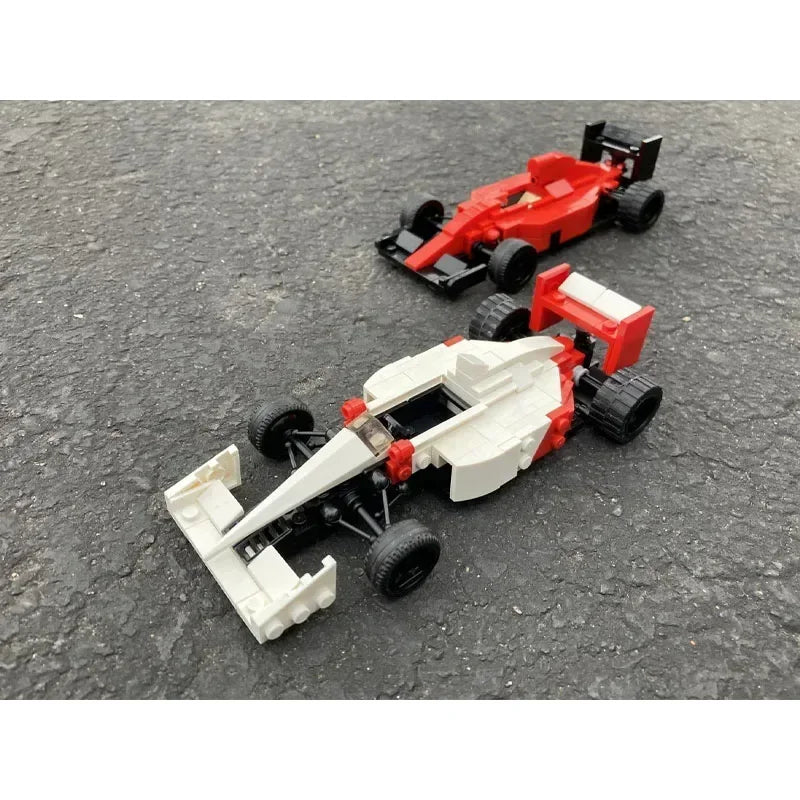 MOC-43077 Formula1:27 Conjunto de carro de corrida clássico emenda bloco de construção modelo 159 peças de bloco de construção crianças brinquedo de aniversário presente