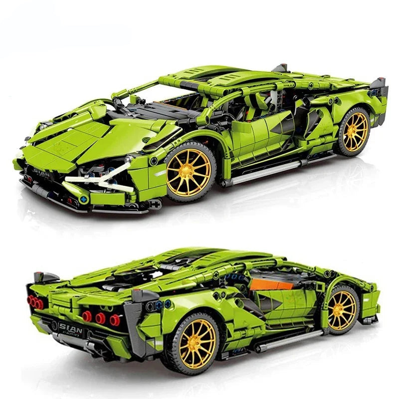 1280 pçs técnico 1:14 sian lambo super esportes blocos de construção carro moc cidade velocidade veículo montar tijolos brinquedos para crianças meninos