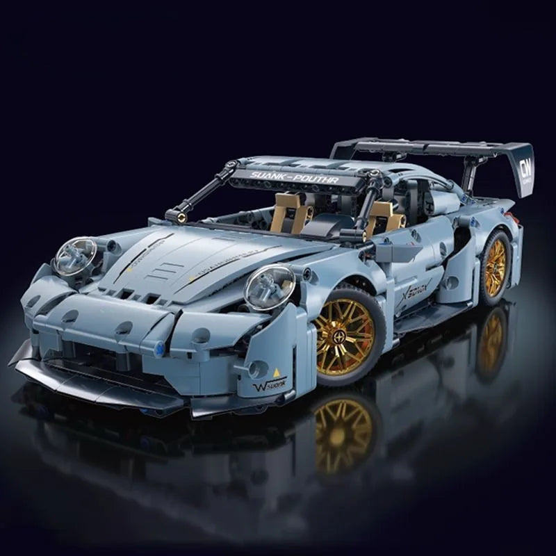 Modelo de carro esportivo de corrida técnico blocos de construção técnica adultos 1:14 diy supercar tijolo quebra-cabeça brinquedos criança adulto presente (1200 + grânulo)