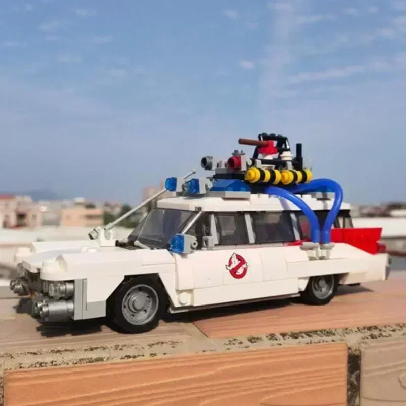 Moc compatível 21108 ghost busters Ecto-1 filme blocos de construção do carro diy brinquedos modelo montagem para crianças meninos meninas presentes
