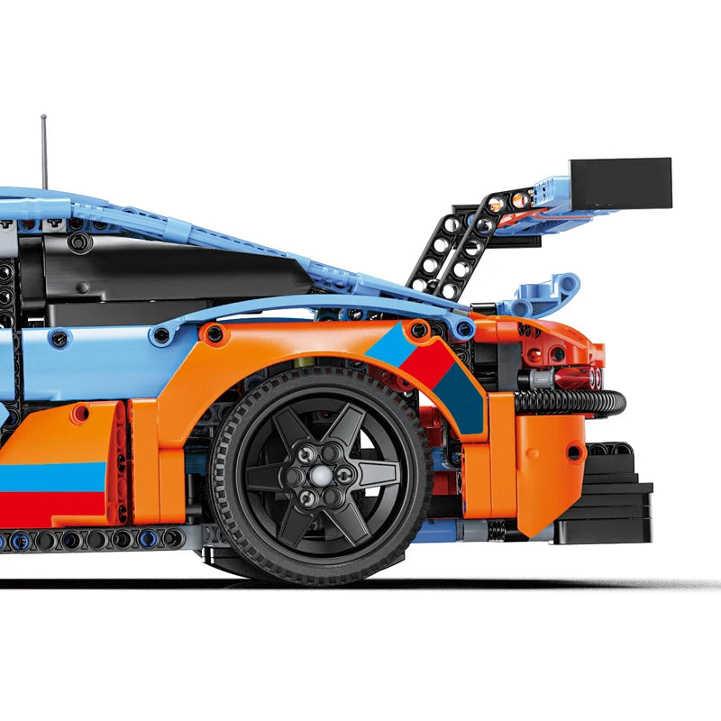 Moc rsr clássico super carros de corrida cidade super carro esportivo tijolos conjuntos de veículos brinquedos técnicos para crianças presentes aniversário