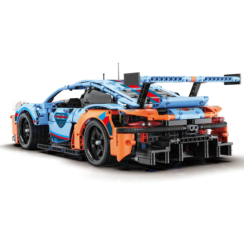 Moc rsr clássico super carros de corrida cidade super carro esportivo tijolos conjuntos de veículos brinquedos técnicos para crianças presentes aniversário