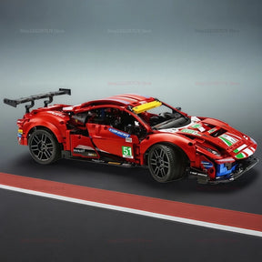 Técnico 488 GTE 1684 peças Réplica de carro de corrida 42125 Kit de construção de modelo MOC GT Carro desportivo Presente de aniversário para adultos Brinquedos colecionáveis