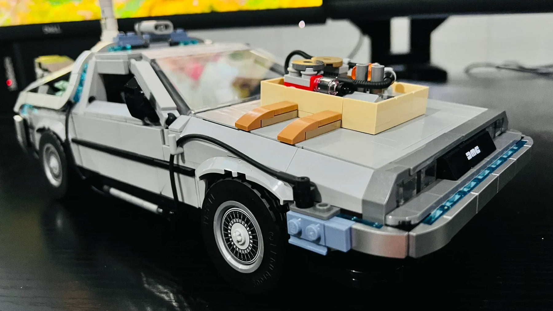 De volta para o futuro máquina do tempo deLorean modelo blocos de construção montagem infantil brinquedo presente do menino