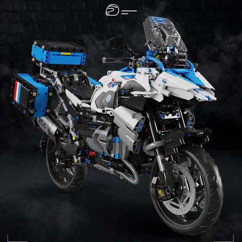 Alta tecnologia 1:5 motocicleta cidade esportes corrida rápida moto locomotiva moc modular tijolo modelo bloco de construção menino presente brinquedo t4022