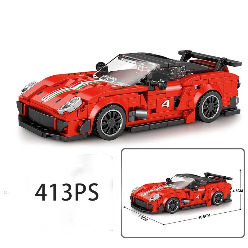Cidade velocidade campeão carro técnico esportes carro de corrida veículo racer moc blocos de construção brinquedos educativos para crianças meninos presente