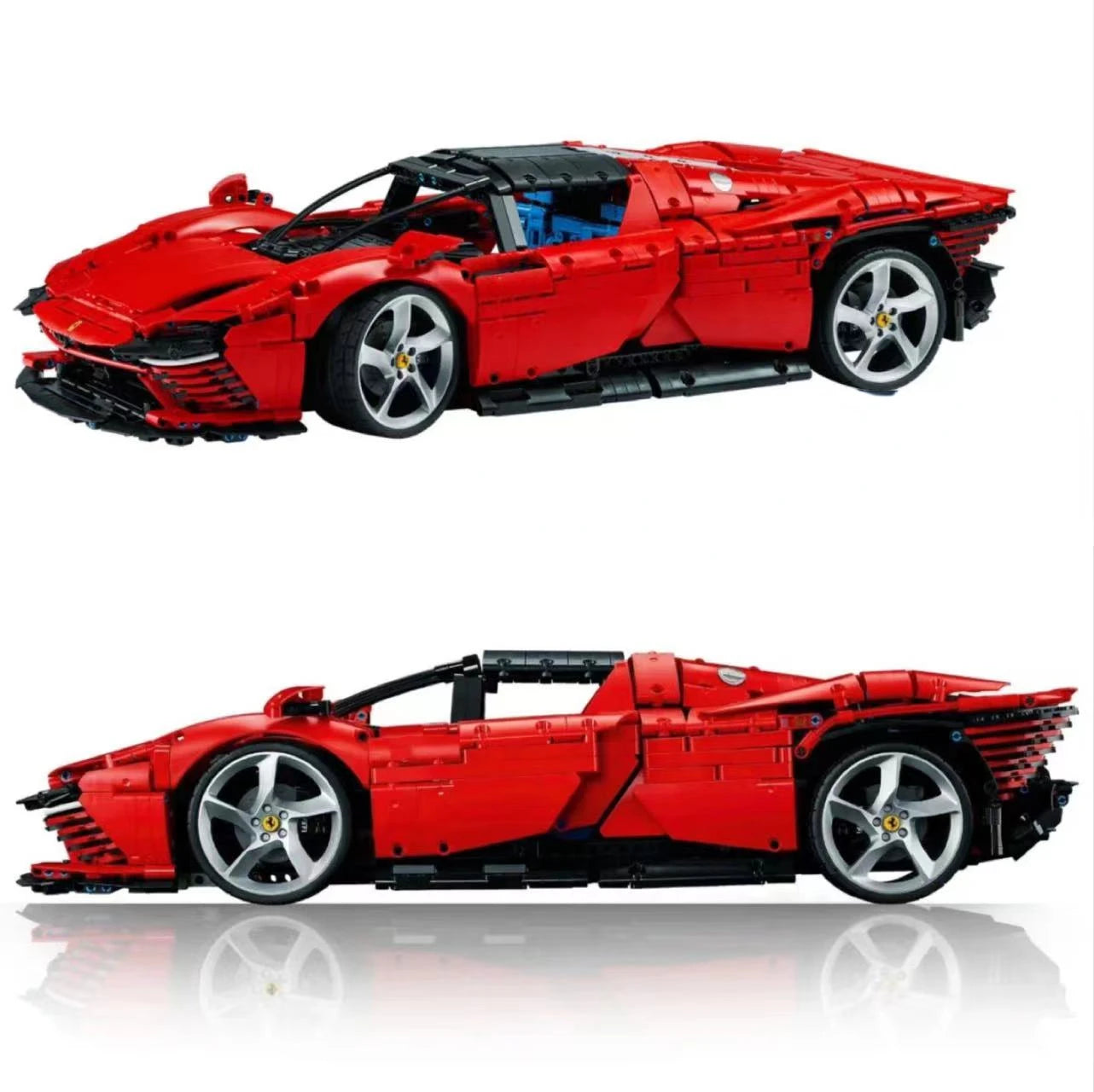 Novo técnico compatível ferraried daytona sp3 supercar blocos de construção modelo carro tijolos para adultos e criançaspresentes natal