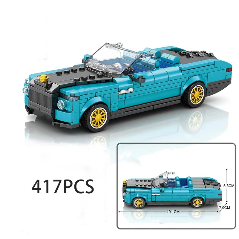 Cidade velocidade campeão carro técnico esportes carro de corrida veículo racer moc blocos de construção brinquedos educativos para crianças meninos presente