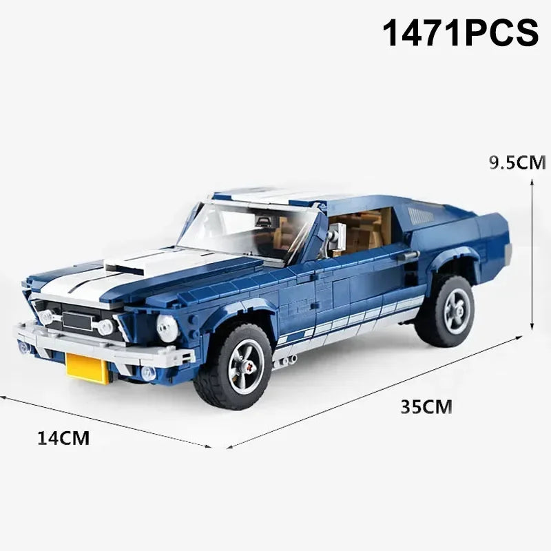 Moc 1471 pçs tecnologia ford mustangs esportes modelo de carro de corrida supercar blocos de construção tijolos diy festival festa presentes