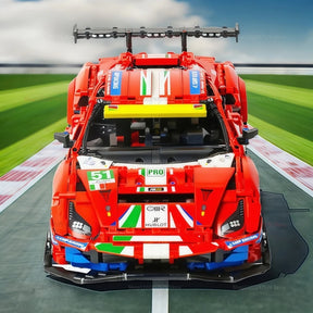 Técnico 488 GTE 1684 peças Réplica de carro de corrida 42125 Kit de construção de modelo MOC GT Carro desportivo Presente de aniversário para adultos Brinquedos colecionáveis