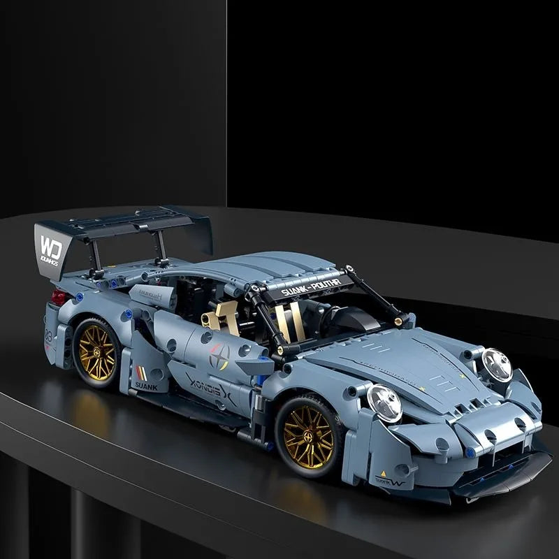Modelo de carro esportivo de corrida técnico blocos de construção técnica adultos 1:14 diy supercar tijolo quebra-cabeça brinquedos criança adulto presente (1200 + grânulo)