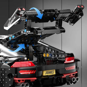 Conjunto de blocos de construção de carros de corrida em escala 1:14 Masondi - Kit de modelo de 1466 peças para meninos e adultos, presente de aniversário colecionável